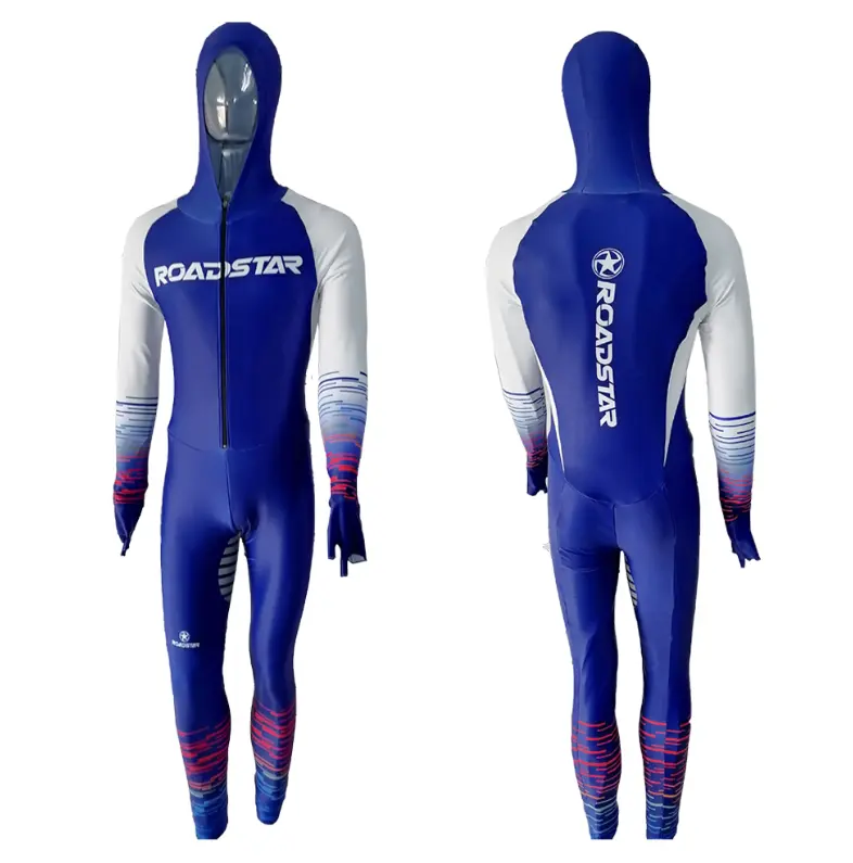 Roadstar factory custom polyester spandex Ice long track speedskating suit for ice sports