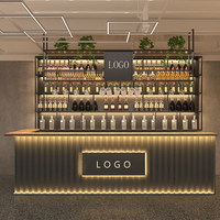 Comptoir de bar de style industriel pour café, restaurant, comptoir de caisse, mobilier de bar, équipement de service commercial