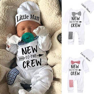 Boutique custom print designer baby boy clothes 0-3 3-6 <span class=keywords><strong>mesi</strong></span> neonato due pezzi pagliaccetto set unisex elegante neonato pagliaccetti - Product Image 2