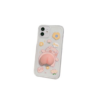 Coque de téléphone portable en silicone souple 3D motif cochon, design tendance pour <span class=keywords><strong>iPhone</strong></span> 13 Pro Max - Product Image 1