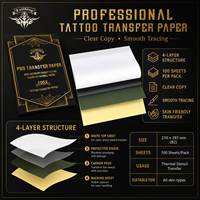 Papier de pochoir pour tatouage multicouche écologique Tuffking Private Label pour l'art corporel avec personnalisation du logo, format A4