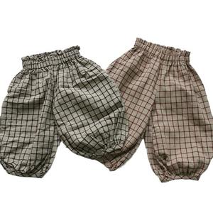 Pantalon court ample à carreaux pour enfants, collection printemps, pour garçons et filles, vêtements pour enfants en gros - Product Image 5