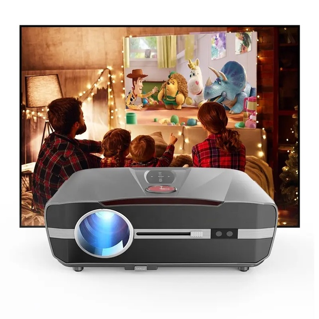 Factory Supply 4K Smart Cinema Video Projector Android 9 OS Dual WiFi Dual Stereo Speakers Portable Design Supporting USB/AV