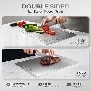 1,5 mm Dubbelzijdige Gezonde Snijplanken van 304 RVS voor de Keuken - Product Image 5