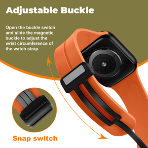 สายแม่เหล็กซิลิโคนสำหรับ Apple Watch Series 9 8 41mm 45mm, สาย correas Para reloj สำหรับ Apple Watch ULTRA 2 49mm - Product Image 5