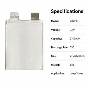 776888 Cellule Li-Polymère 3.7V 3700mAh 35C à Décharge Rapide, Batterie Lipo Rechargeable pour Démarreur de Voiture - Product Image 2