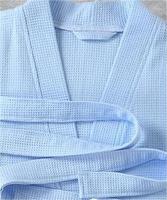Peignoir de luxe respirant en coton gaufré 100 %, col châle, doux et agréable pour la peau, idéal pour l'hôtellerie et les loisirs