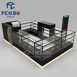 كشك عرض حديث للهواتف المحمولة كشك عرض لمتاجر تسوق وتصليح هواتف زجاجية بتصميم محل إصلاح هواتف عالي الجودة - Product Image 3