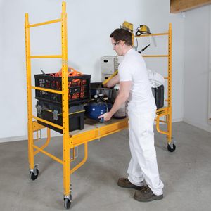 Échafaudage mobile pliable en gros, plateforme d'escalade pour la rénovation, cheval de travail épaissi, échafaudage <span class=keywords><strong>portable</strong></span> à montage rapide - Product Image 6