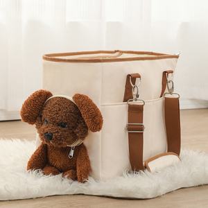 Yüksek kaliteli pamuk kumaş + naylon bez büyük kapasiteli köpek çanta moda açık seyahat Pet omuzdan askili çanta - Product Image 5