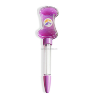 Fabricant de stylos liquides personnalisés, stylo acrylique rempli de liquide avec un dauphin rotatif, stylo à bille fantaisie OEM