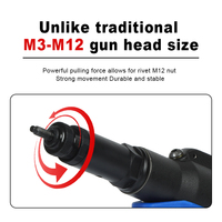 Pistol Rivet Nut Pneumatik M3-M12 RL-6312, Pengoperasian Mudah, Hemat Energi, Riveter Udara Efisien