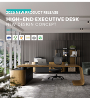 Meubles de bureau modernes de luxe pour entreprises, table modulaire en forme de L, bureau en bois pour directeur général, bureau triangulaire