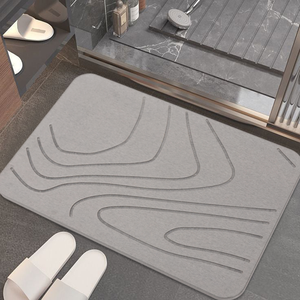 Buena calidad 40*60Cm piso 60X90 Cm secado rápido diatomita plegable plato secado baño piedra estera para baños - Product Image 1