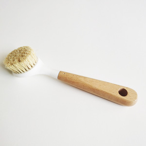 Sisal Wood Handle Dish <b>Brush</b> With Natural Bristles <b>For</b> Kitchen <b>Cleaning</b> - Product Image 2
