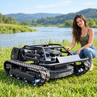 Robot Pemotong Rumput Mini 900mm Murah, Mesin Pemotong Rumput Robot Kontrol Jarak Jauh untuk Pertanian