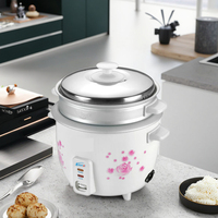 Cuisinière à riz électrique multifonction avec minuterie mécanique, revêtement antiadhésif, cuve intérieure en acier inoxydable, cuisson rapide, design portable