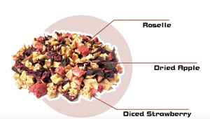 Té de Hierbas Saludable al Vapor con Sabores, Aromas Dulces, Fruta Seca Real y Crema de Fresa Macaron, a Granel - Product Image 2