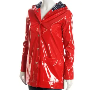 Enfants rouge pvc Imperméables pour Hommes Femmes Pluie Poncho D'urgence Pêcheur Manteau De Pluie