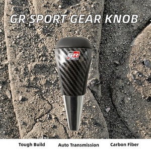 ABS Carbon Fiber Leather Automatic GR Sport Gear <b>Shift</b> <b>Knob</b> for Toyota Hilux - Product Image 3