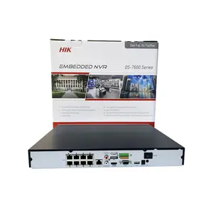 In Stock Hk visione originale DS-7608NI-I2/8P 4K POE NVR 8CH 1U 2HDD 4K NVR 8 canali Smart Network videoregistratore DS-7608NI-I2/8P
