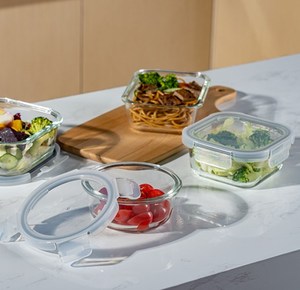 Ikoo Tùy Chỉnh 24-Mảnh Thủy Tinh Lưu Trữ Container Có Nắp Đậy Hình Chữ Nhật Hiện Đại Thiết Kế Microwaveable Thực Phẩm Container Nhà Bếp Bài Thuyết Trình - Product Image 6