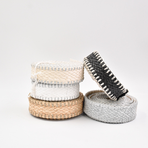 Commercio all'ingrosso 3.8CM pp erba da cucire <span class=keywords><strong>sandali</strong></span> decorazione su misura piatte intrecciate laccio nastro Semi accessorio per sandalo - Product Image 1