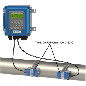 Digitale Ultrasone Waterdebietmeter Wandklem Op TM-1 Transducer DN50mm-700 TUF-2000B Stroommeter Rs485 <span class=keywords><strong>Ip67</strong></span> Bescherming - Product Image 2