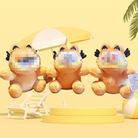 Boneka Garfield Kucing Lucu 8 Inch 20cm Grosir Mainan Anak Lembut Karakter Kartun Boneka Plush untuk Mesin Cakar