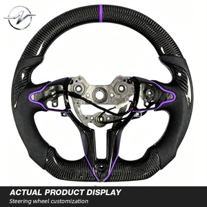 Volante de Fibra de Carbono Personalizado con Empuñaduras de Cuero Perforado Azul para Hyundai I20N I30N ElantraN N-line <span class=keywords><strong>Fastback</strong></span> - Product Image 5