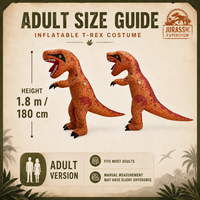 Costume gonflable de dinosaure pour adulte, achat en gros, performance scénique, ambiance de fête, design réutilisable