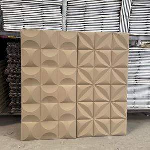 Hot Phong Cách 3D Khối Gỗ Polyurethane Sóng Đá Kết Cấu Đá Nhìn Trọng Lượng Nhẹ Cài Đặt Đá PU Tường Đá Bảng Điều Khiển - Product Image 1