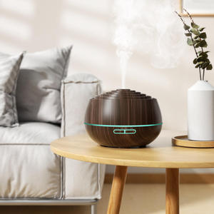 Máy khuếch tán tinh dầu điện hạt gỗ Retro Máy khuếch tán hương thơm phát sáng 7 màu Máy tạo độ ẩm siêu âm sương mù Nano 500ml - Product Image 1