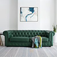 Canapés de Salon de Luxe Personnalisables en Cuir PU Style Américain Antique pour Villa et Appartement – Fabricant Black Hole Space Furniture