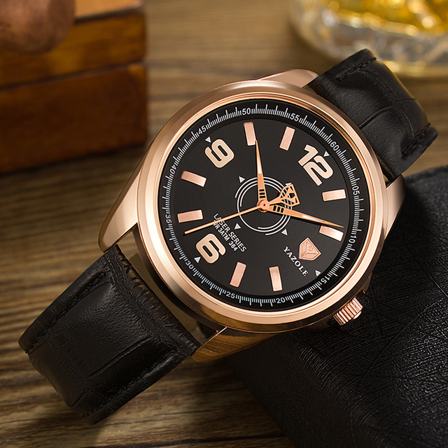 Luxury Mens Watches Quartz Sports Watch Men Waterproof Clock Leather Wrist Watches Relogio Masculino