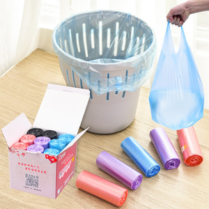 Disposable Large Garbage Bags Thickened L Size 9 Rolls Per Pack Hand Held Vest Style For Household Use - Product Image 2