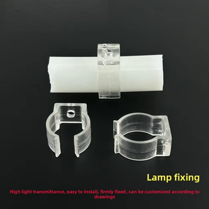 T5 T6 T8 Round LED Light Tube Transparent Waterproof <b>U</b>-Shape Lamp Holder PC Tube Fixing <b>Clamp</b> Clip - Product Image 4