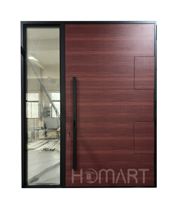 <span class=keywords><strong>Porte</strong></span> d'entrée de villa moderne à charnières avec design de grille colorée et revêtement <span class=keywords><strong>plat</strong></span>, disponible en plusieurs couleurs - Product Image 5
