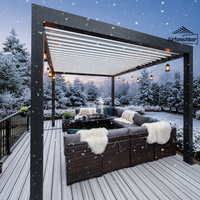Pergola extérieure en alliage d'aluminium avec revêtement en poudre personnalisé, design de style chinois - Abri de jardin moderne
