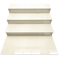 Marche d'escalier en porcelaine antidérapante à haute brillance, personnalisable (marche et risque), avec rainure originale antidérapante