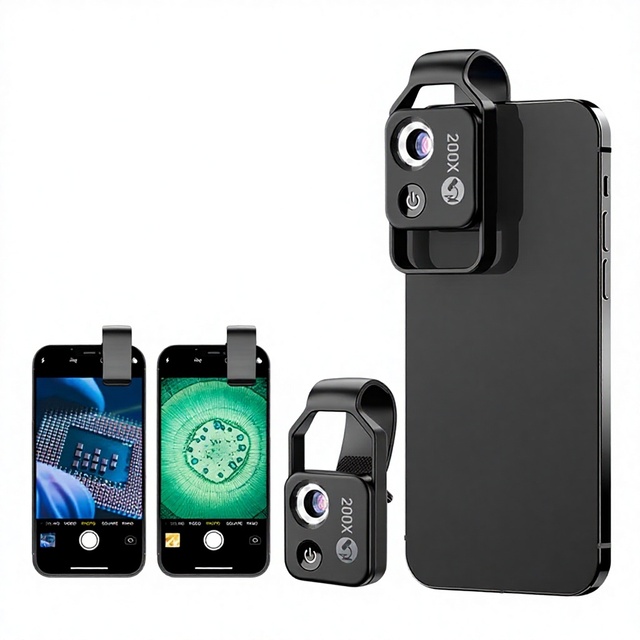 200x Magnification Manual Focus Macro Lens for Smartphones CPL Macro Lighting High-Definition Imaging Compact Portable Design