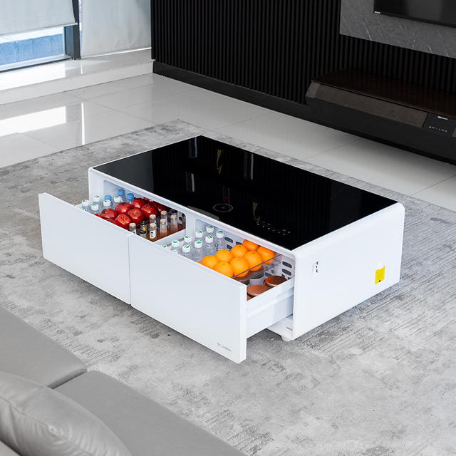 Living Room Smart Furniture Refrigerator with 2 Refrigerated Drawers Smart Coffee Table