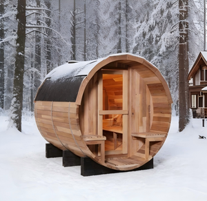 Sauna de Vapor Moderna de Madera Sólida de Hemlock Eléctrica para 2 a 6 Personas, <span class=keywords><strong>Precio</strong></span> de Fábrica, para Uso en Exteriores, Hoteles y Apartamentos - Product Image 1