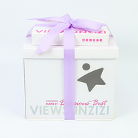 Boîte d'emballage haut de gamme pour gâteaux avec fenêtre transparente, boîte à desserts personnalisée avec logo de marque pour fêtes et célébrations