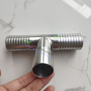 Acciaio inossidabile sanitario T tipo splitter 3 vie tubo sbavato connettore T ramo T tipo tubo barb adattatore tubi raccordi - Product Image 4