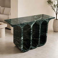 Table console en travertin de luxe pour la décoration du hall d'une villa