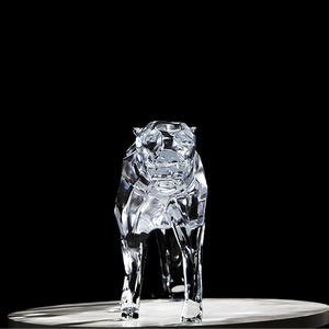 新设计定制透明树脂艺术雕塑透明豹子动物雕塑 - Product Image 3