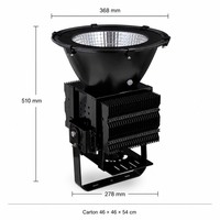 Focos LED para Exteriores de 150W, 150 Vatios, IP66, Aluminio, Rotación Ajustable, 4000K, 240V, Tipo Aleta, Impermeables, para Campos de Fútbol