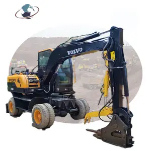 South Korea made Volvo EC70BM wheel excavator,Cheap 7ton wheeled digger EC70BM DX60W shovel in China