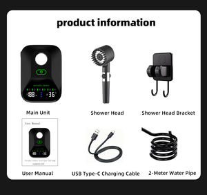 Nouvelle pompe de <span class=keywords><strong>douche</strong></span> portable 8000 mAh avec lumière, 5 modes de pulvérisation, affichage Fahrenheit, étanche IPX8, idéale pour le <span class=keywords><strong>camping</strong></span> <span class=keywords><strong>en</strong></span> extérieur - Product Image 6